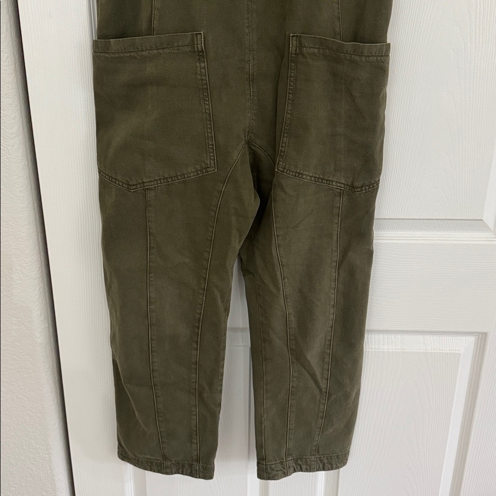 Free People Denim Jumpsuit Sz S in Olive - Picture 5 of 7